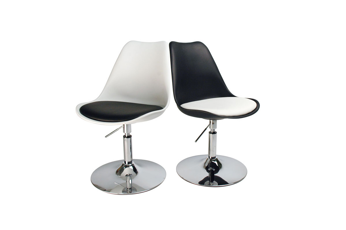 Design-Drehstuhl STEEVY Schwarz und Wei�