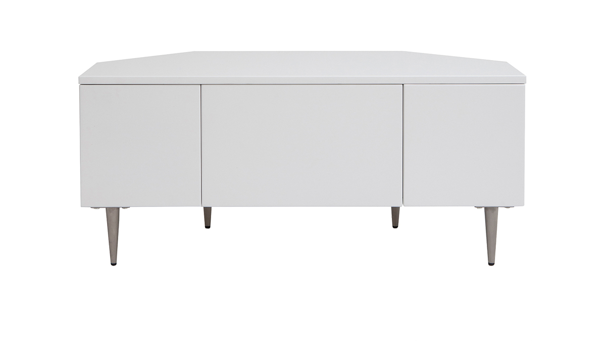 Design-Eck-TV-Möbel weiß lackiert KAROL