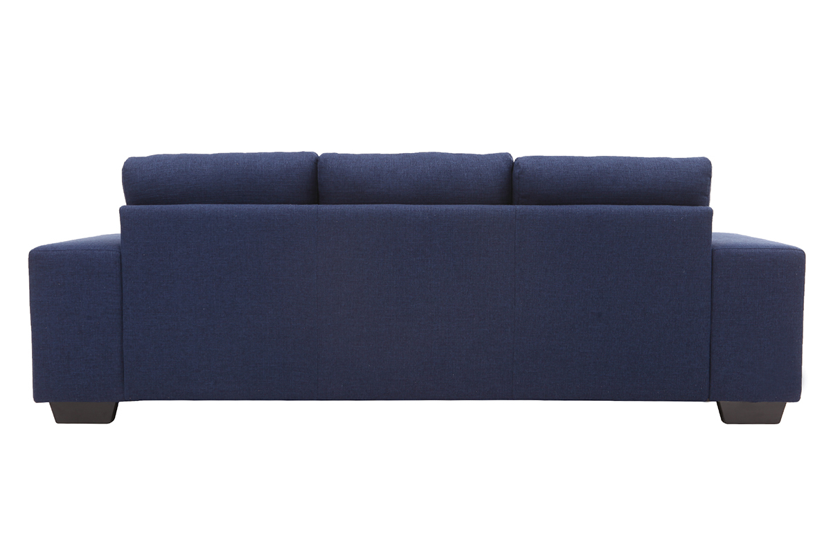 Design-Ecksofa Stoff 3-Sitzer Dunkelblau DEAUVILLE