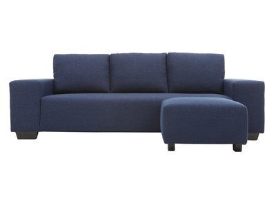 Design-Ecksofa Stoff 3-Sitzer Dunkelblau DEAUVILLE