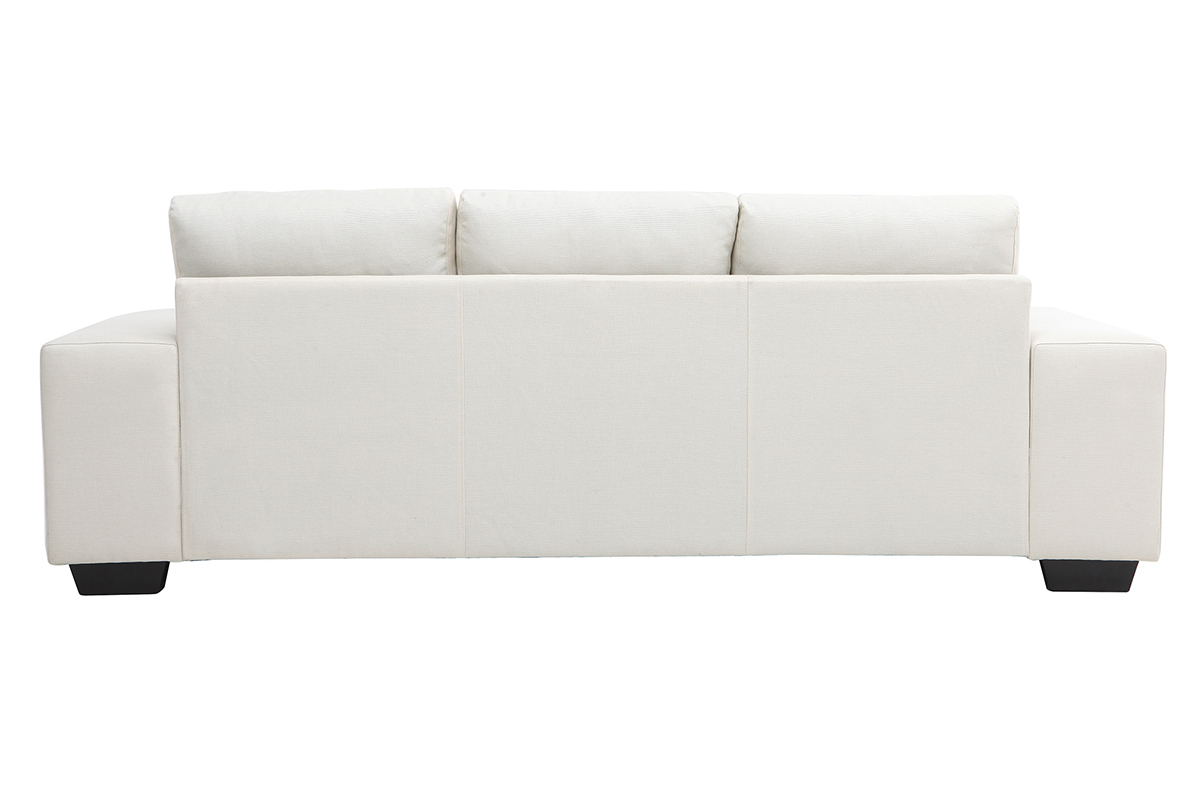 Design-Ecksofa Stoff 3-Sitzer Naturfarben DEAUVILLE
