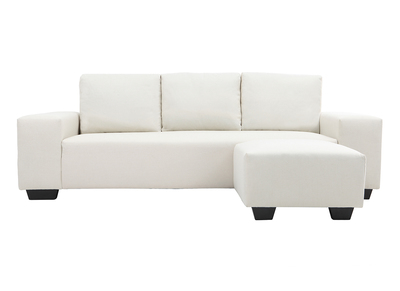 Design-Ecksofa Stoff 3-Sitzer Naturfarben DEAUVILLE