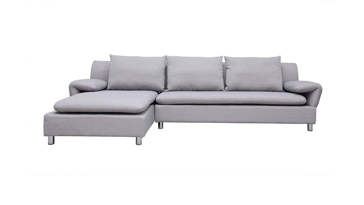 Design-Ecksofa umkehrbar BRASILIA Hellgrau