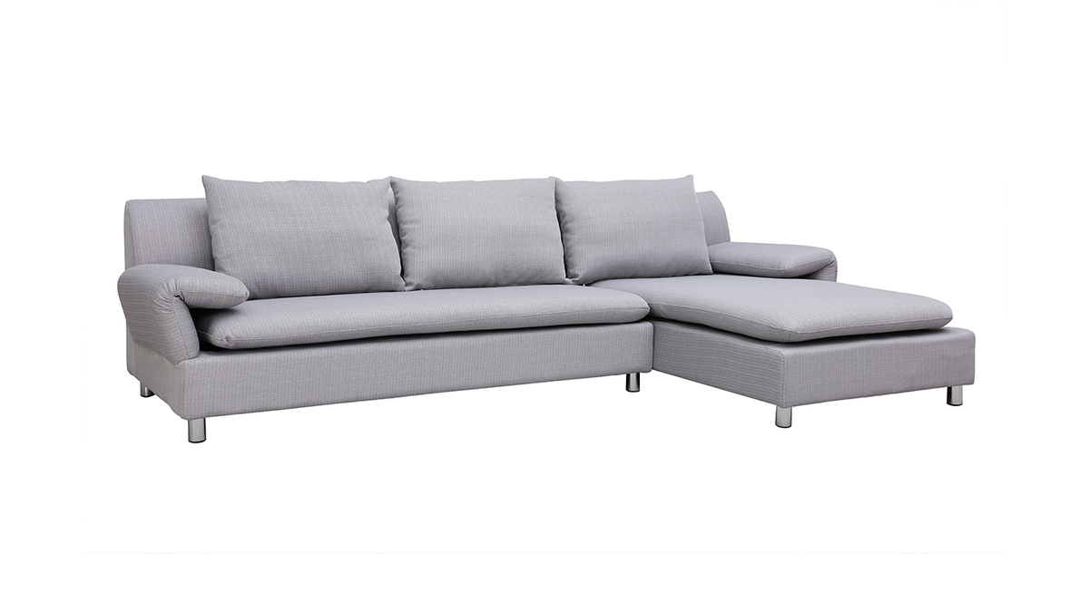 Design-Ecksofa umkehrbar BRASILIA Hellgrau