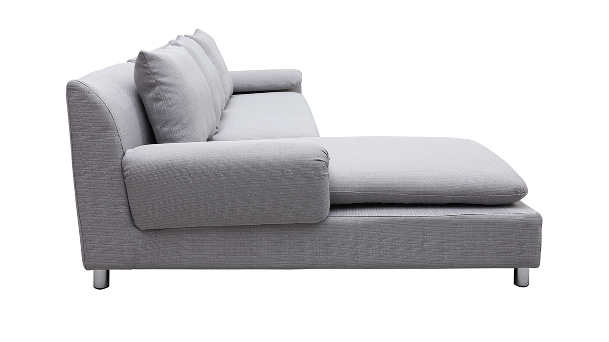 Design-Ecksofa umkehrbar BRASILIA Hellgrau