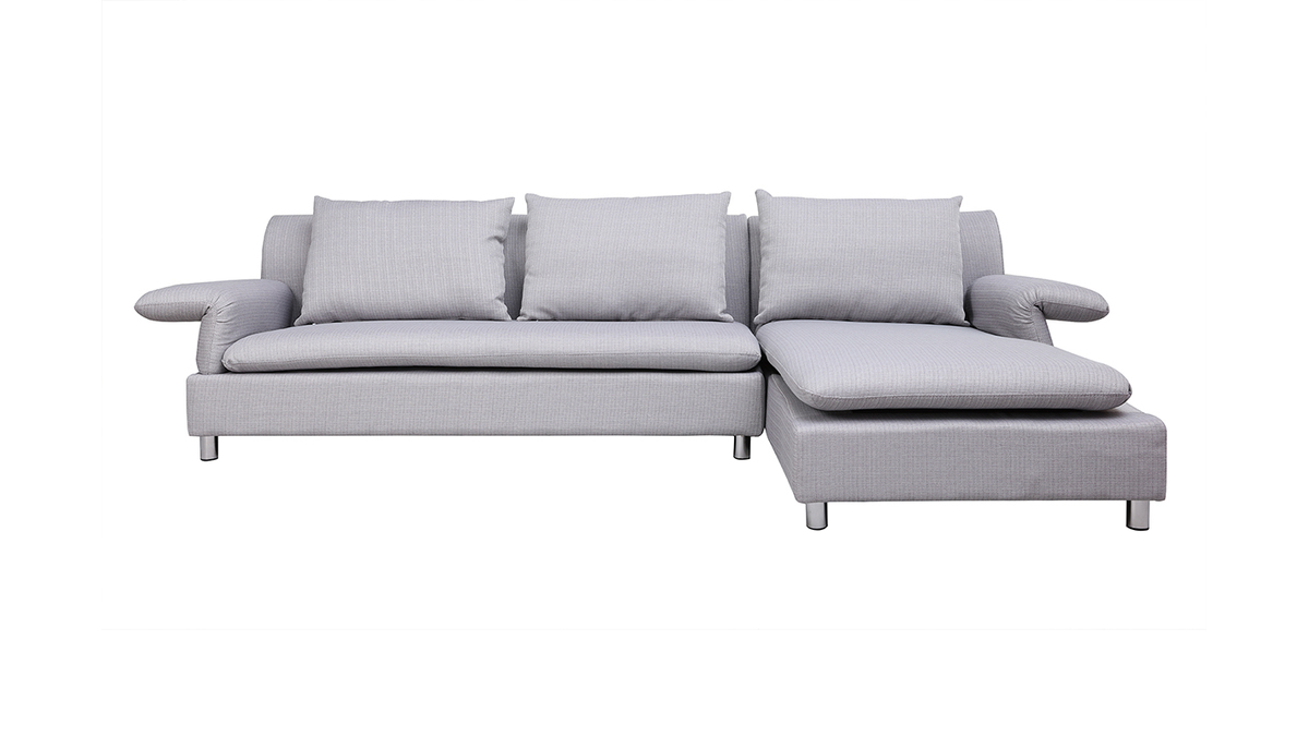 Design-Ecksofa umkehrbar BRASILIA Hellgrau