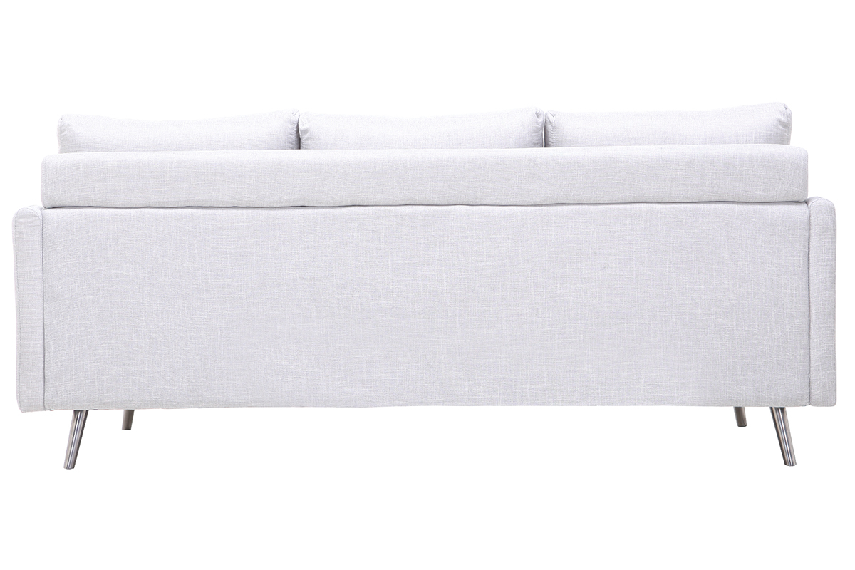 Design-Ecksofa verstellbar 3 Pltze bluliches Grau BART