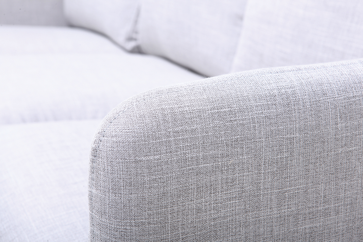 Design-Ecksofa verstellbar 3 Pltze bluliches Grau BART