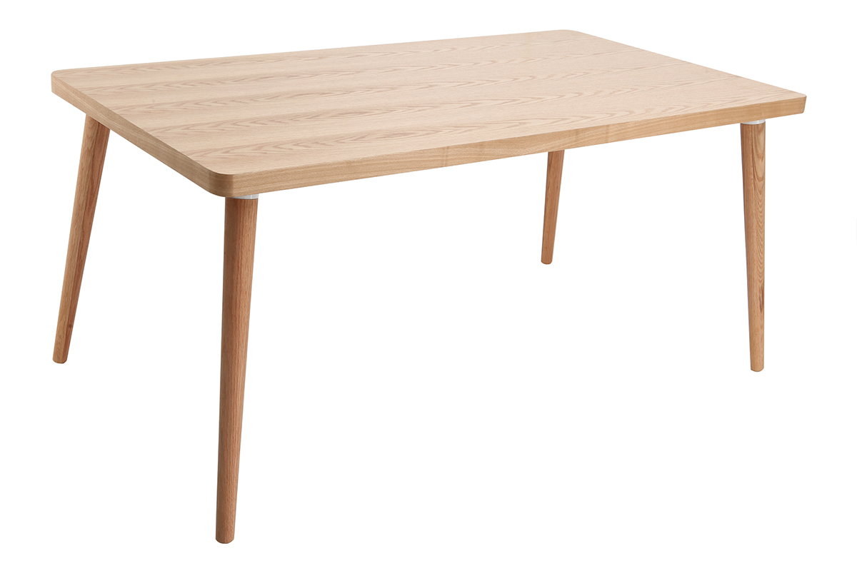 Design-Esstisch aus heller Eiche L160 TOTEM