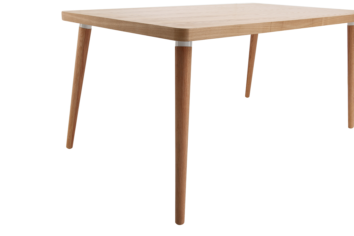 Design-Esstisch aus heller Eiche L160 TOTEM