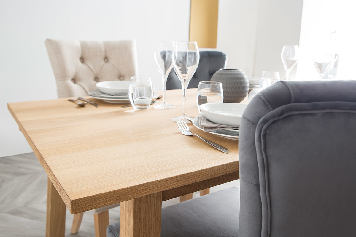 Design-Esstisch ausziehbar Holz L160-205 HONORE