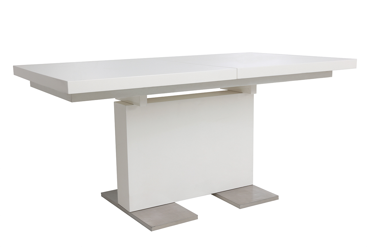 Design-Esstisch ausziehbar Wei lackiert L160-220 NEMIA