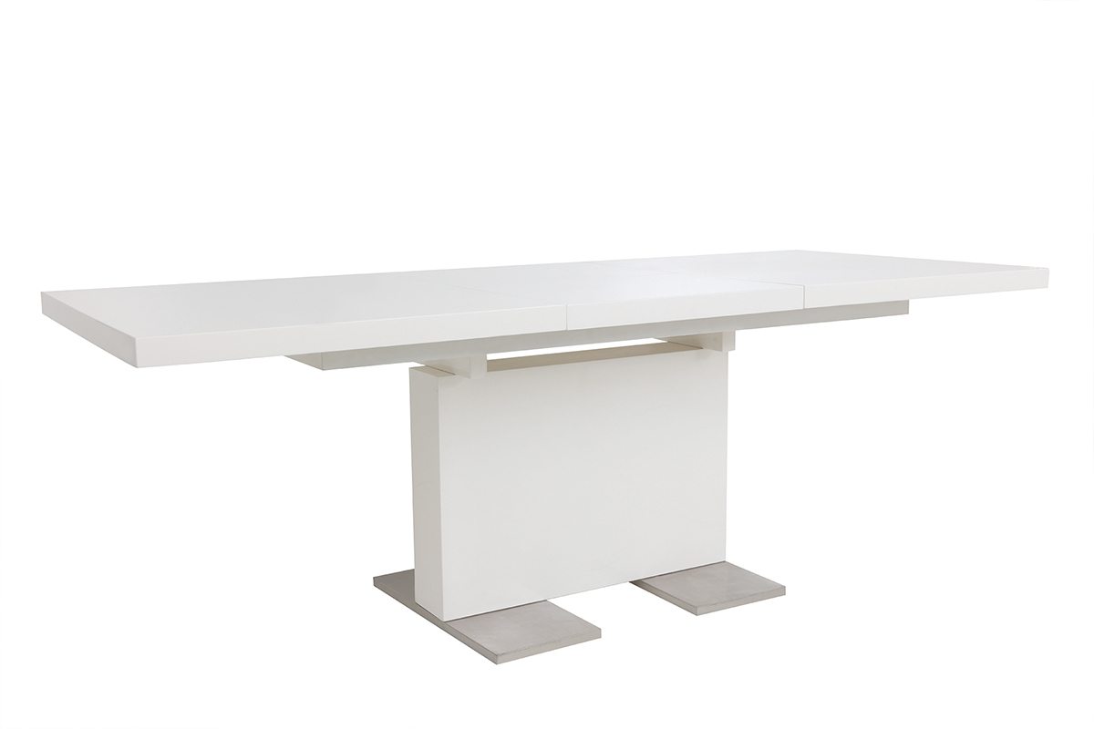 Design-Esstisch ausziehbar Wei lackiert L160-220 NEMIA
