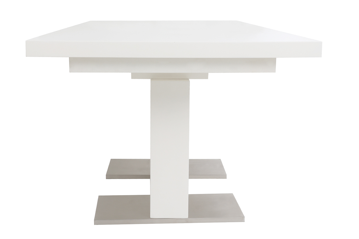 Design-Esstisch ausziehbar Wei lackiert L160-220 NEMIA