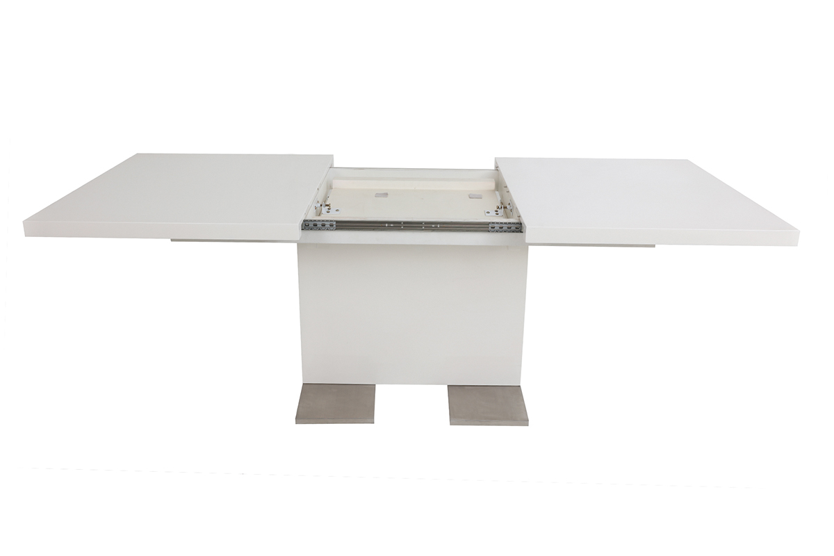 Design-Esstisch ausziehbar Wei lackiert L160-220 NEMIA
