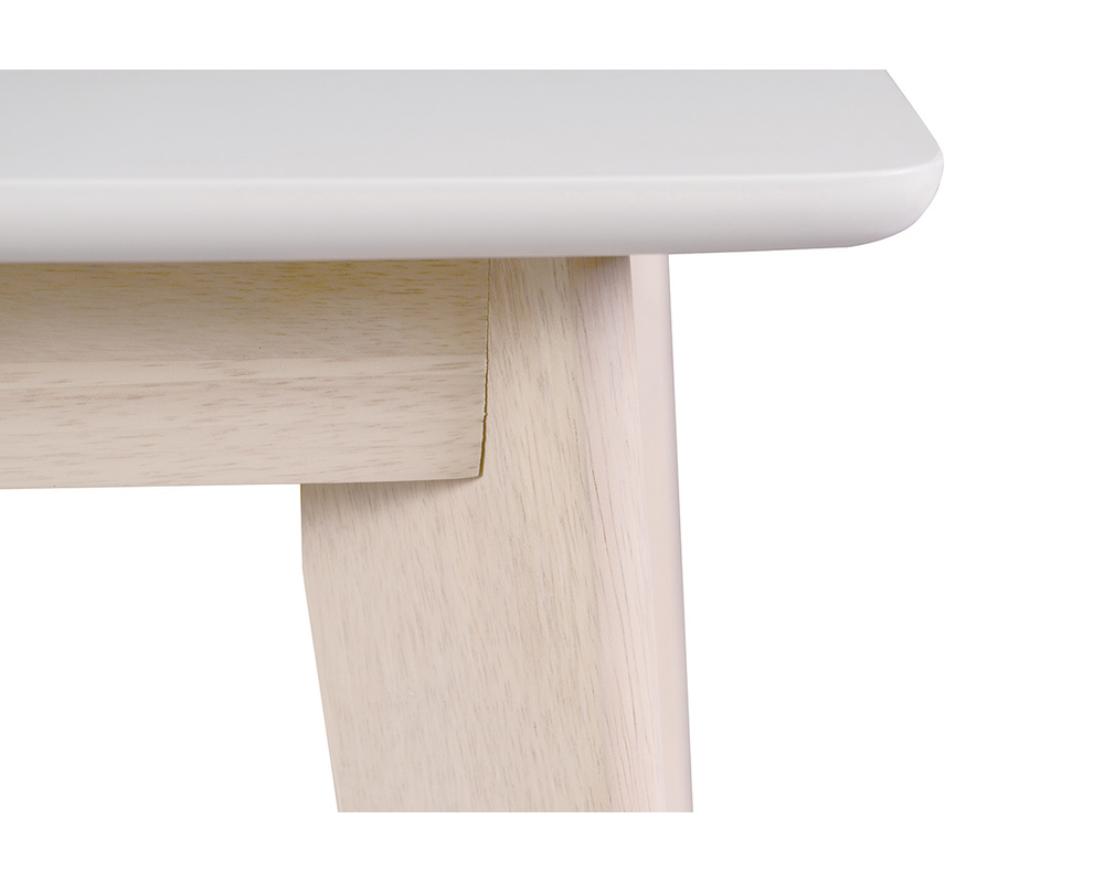 Design Esstisch Ausziehbar Weiss Und Helles Holz L150 200 Leena Miliboo