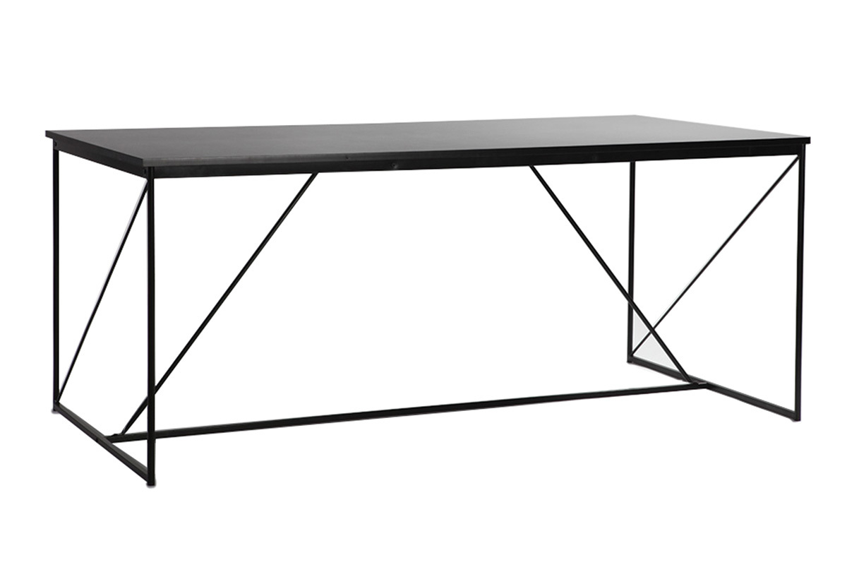 Design-Esstisch Grau und Schwarz WALT