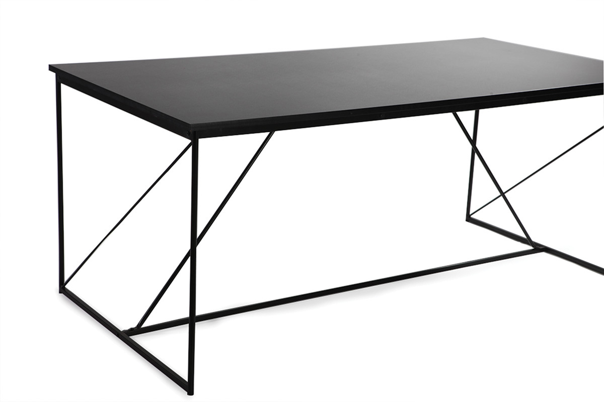Design-Esstisch Grau und Schwarz WALT
