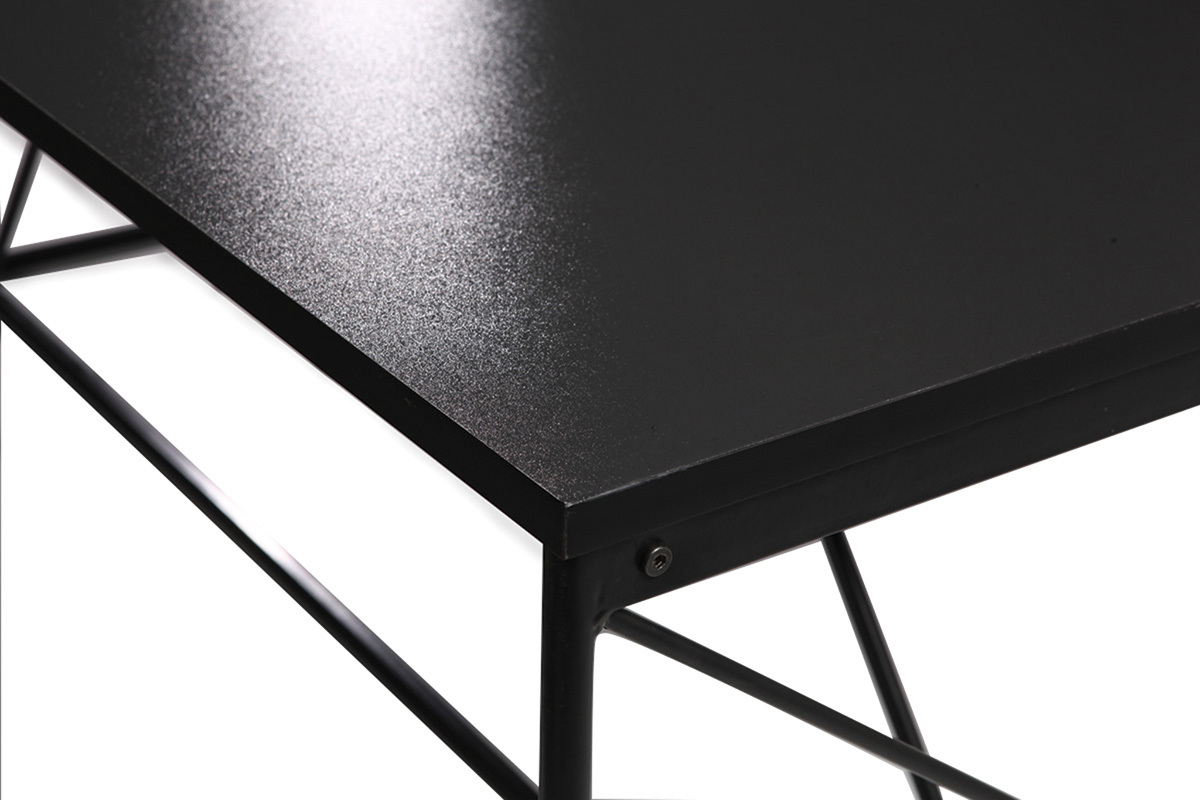 Design-Esstisch Grau und Schwarz WALT