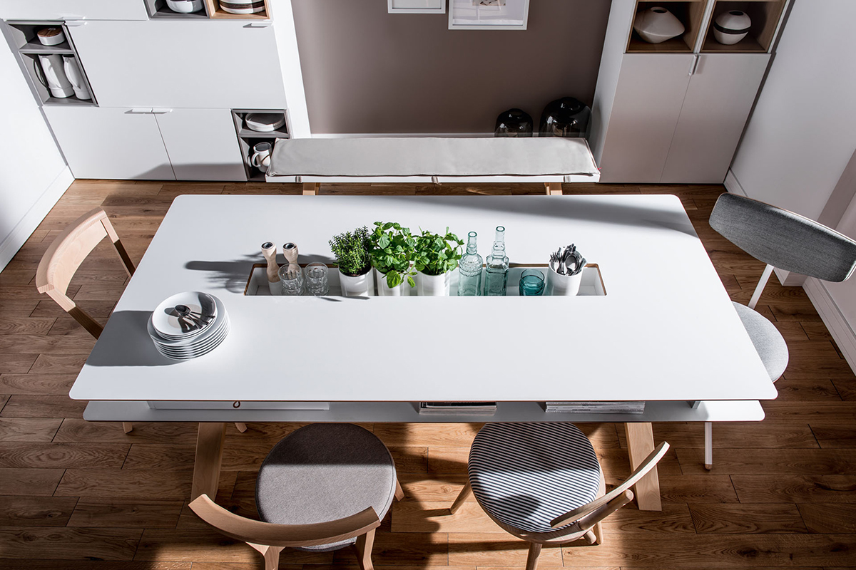 Design-Esstisch mit Stauraum 200 cm WITTY