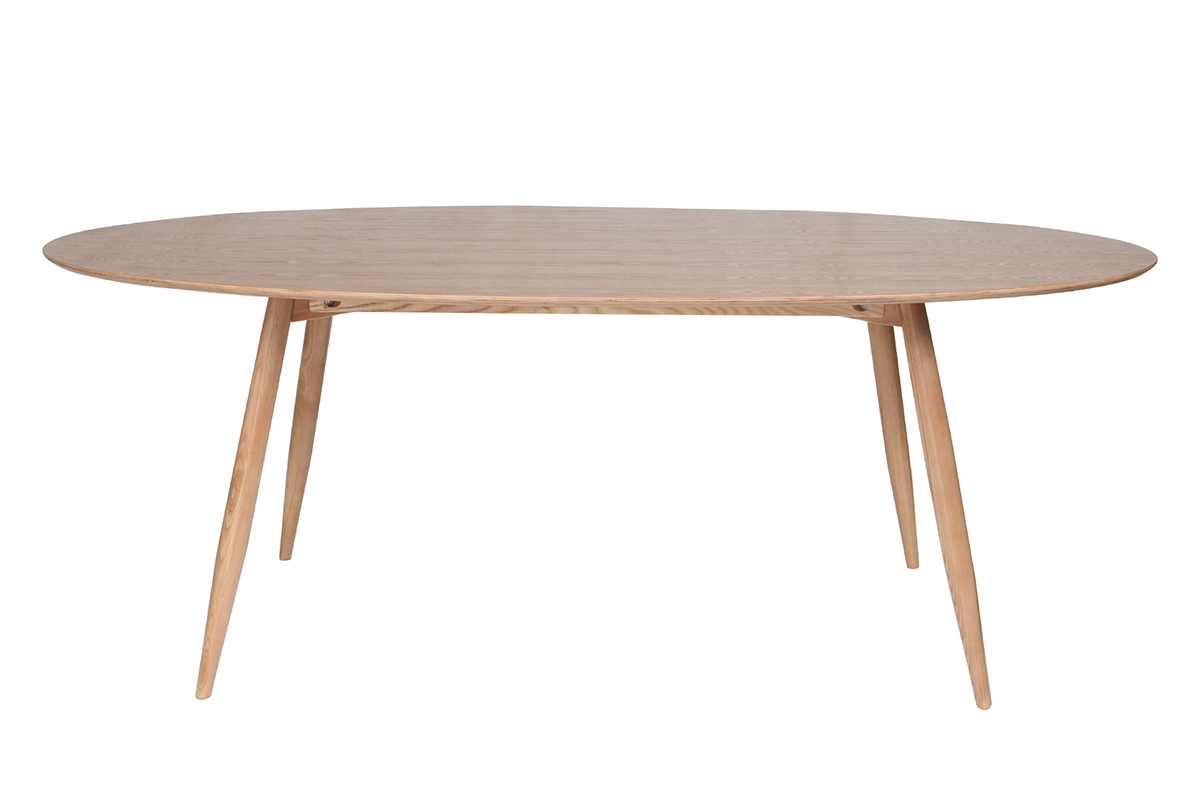 Design-Esstisch oval nat�rliche Esche L200 BALTIK
