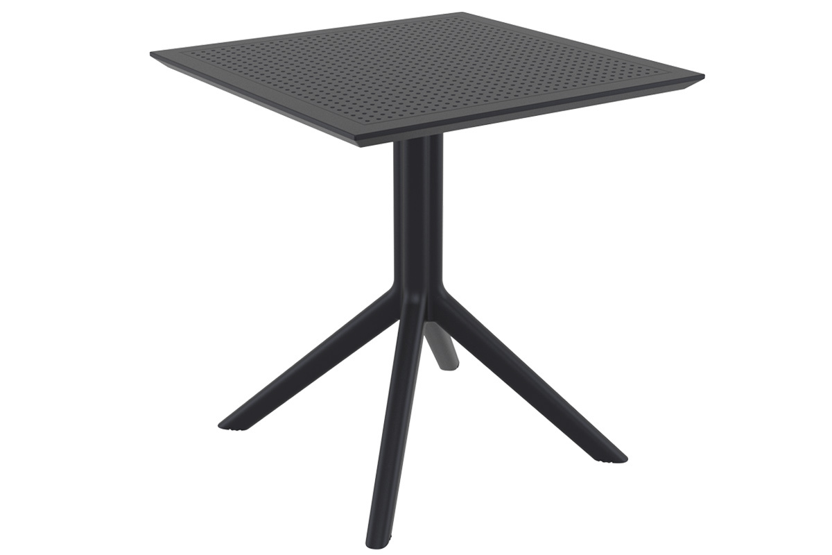 Design-Esstisch quadratisch Schwarz Indoor / Outdoor OSKOL