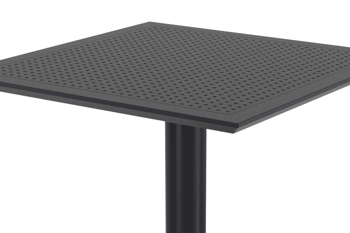 Design-Esstisch quadratisch Schwarz Indoor / Outdoor OSKOL