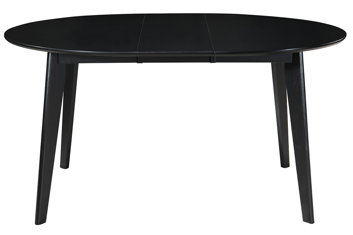Design-Esstisch rund ausziehbar Schwarz L120-150 LEENA