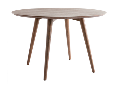 Design-Esstisch rund Nussbaum LIVIA