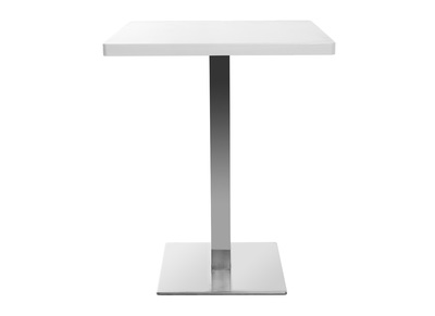 Design-Esstisch Viereck Wei&szlig; Mittelfu&szlig; JORY