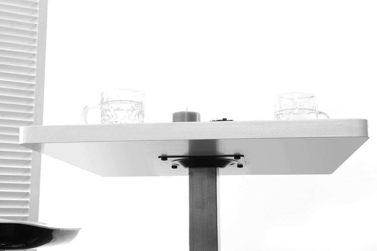Design-Esstisch Viereck Wei Mittelfu L60 JORY