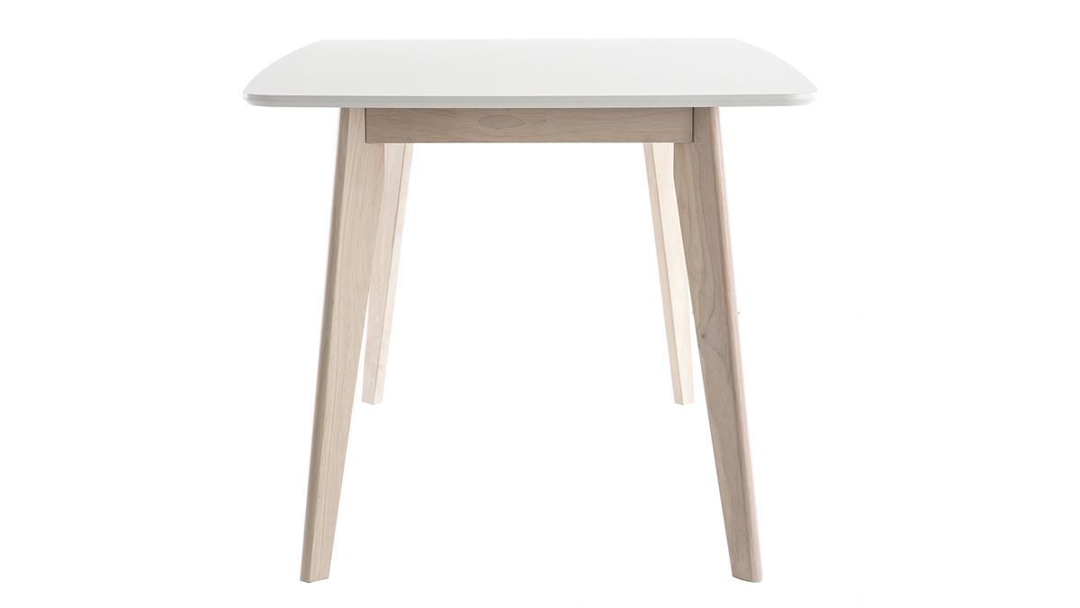 Design-Esstisch Wei und helles Holz L150 LEENA