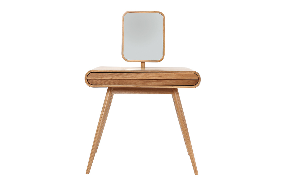 Design-Frisiertisch Eschenholz mit Spiegel - BJORG