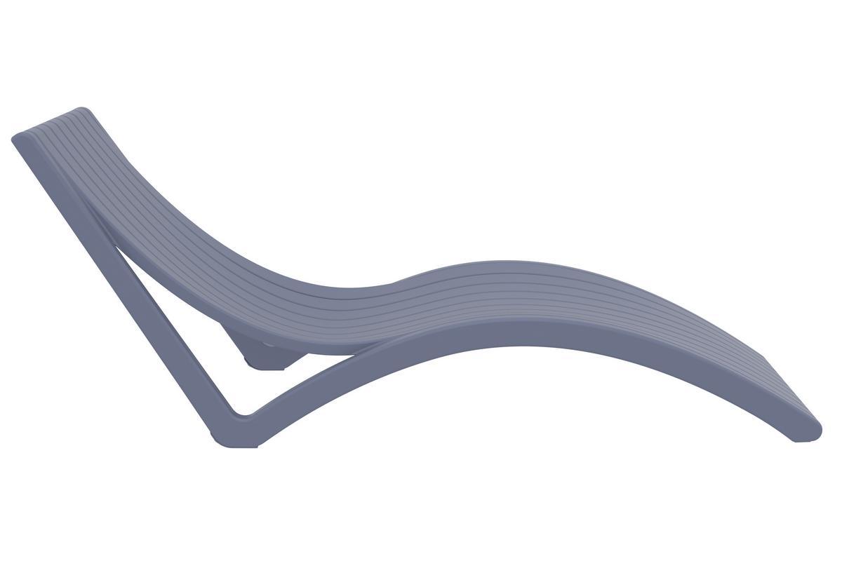 Design-Gartenliege SLIDO in grau