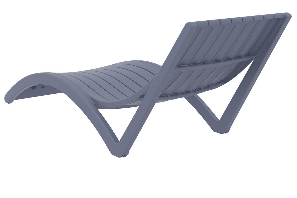 Design-Gartenliege SLIDO in grau