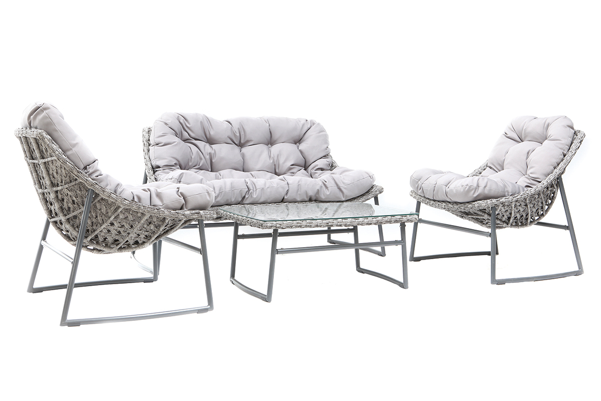 Design-Gartenmbelgarnitur Grau COMFY