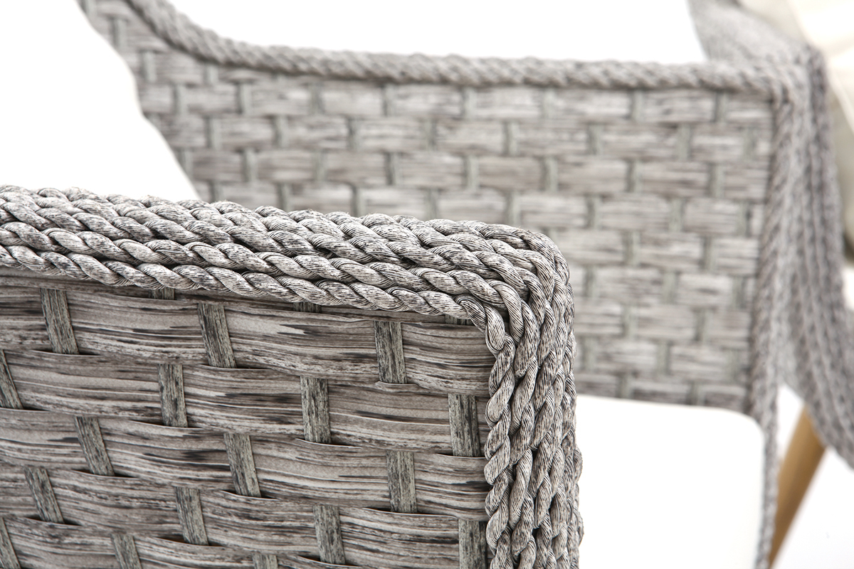 Design-Gartenmbelgarnitur Grau skandinavisch AJACCIO