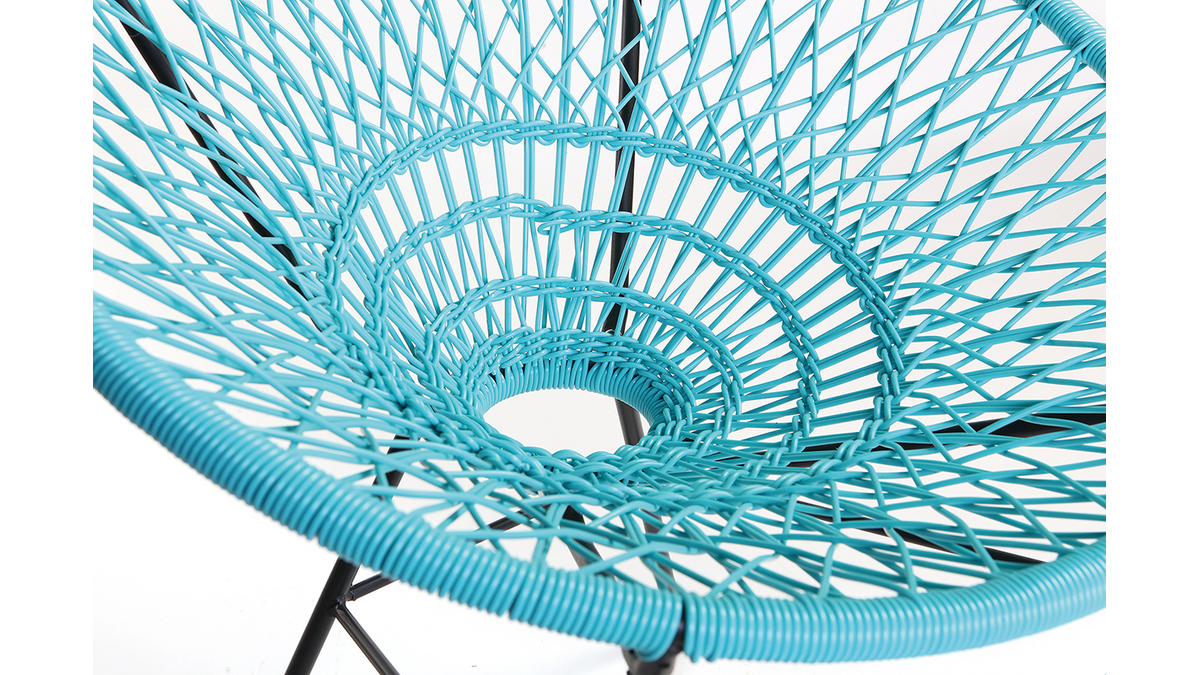 Design-Gartensessel ARANGO aus trkisfarbenem Kunststoffgeflecht