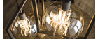 Design-Hängelampe 3 Leuchten mit Altsilber-Finish DIYA