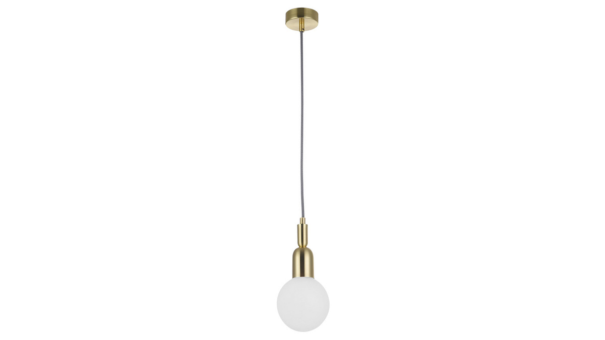 Design Hngelampe Metall Messing mit Glasbirne BULB