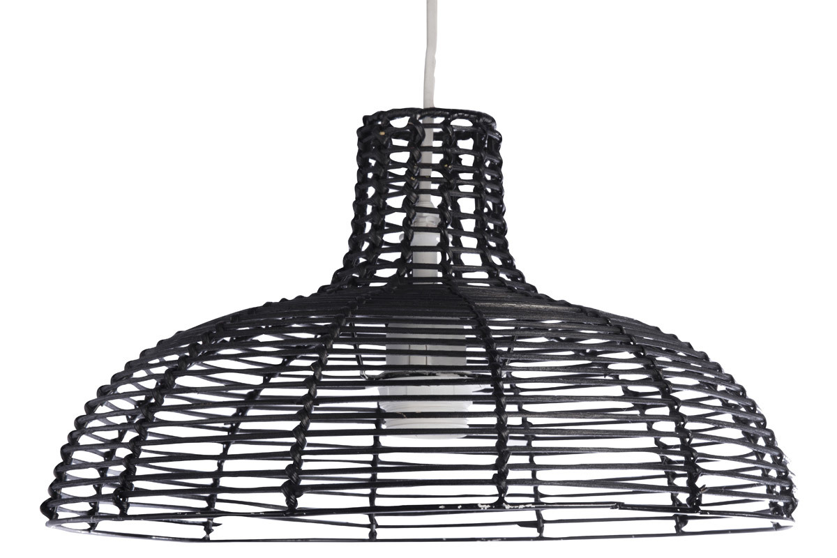 Design-Hngeleuchte aus Bambus schwarz CUP