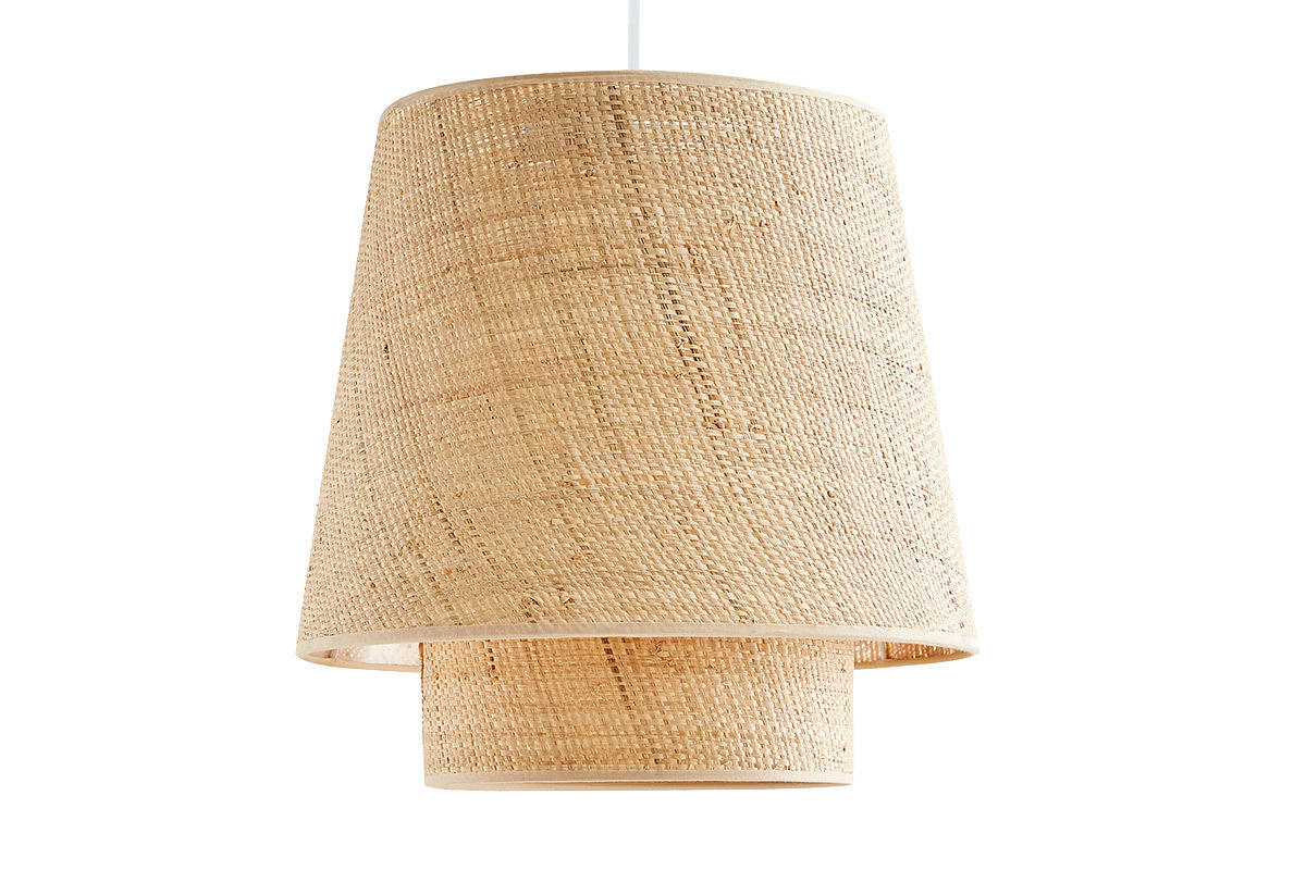Design-Hngeleuchte aus Bast D40 cm JUME