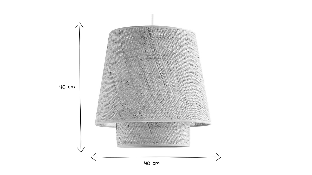 Design-Hngeleuchte aus Bast D40 cm JUME