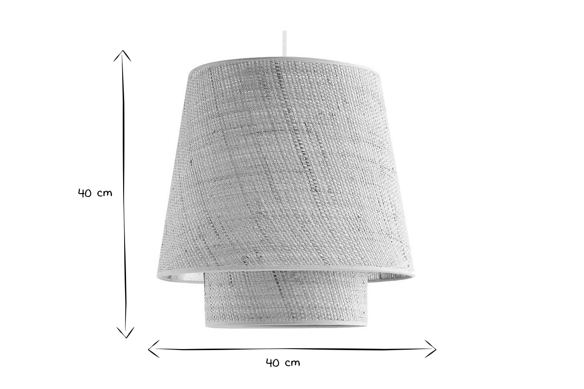 Design-Hngeleuchte aus Bast D40 cm JUME