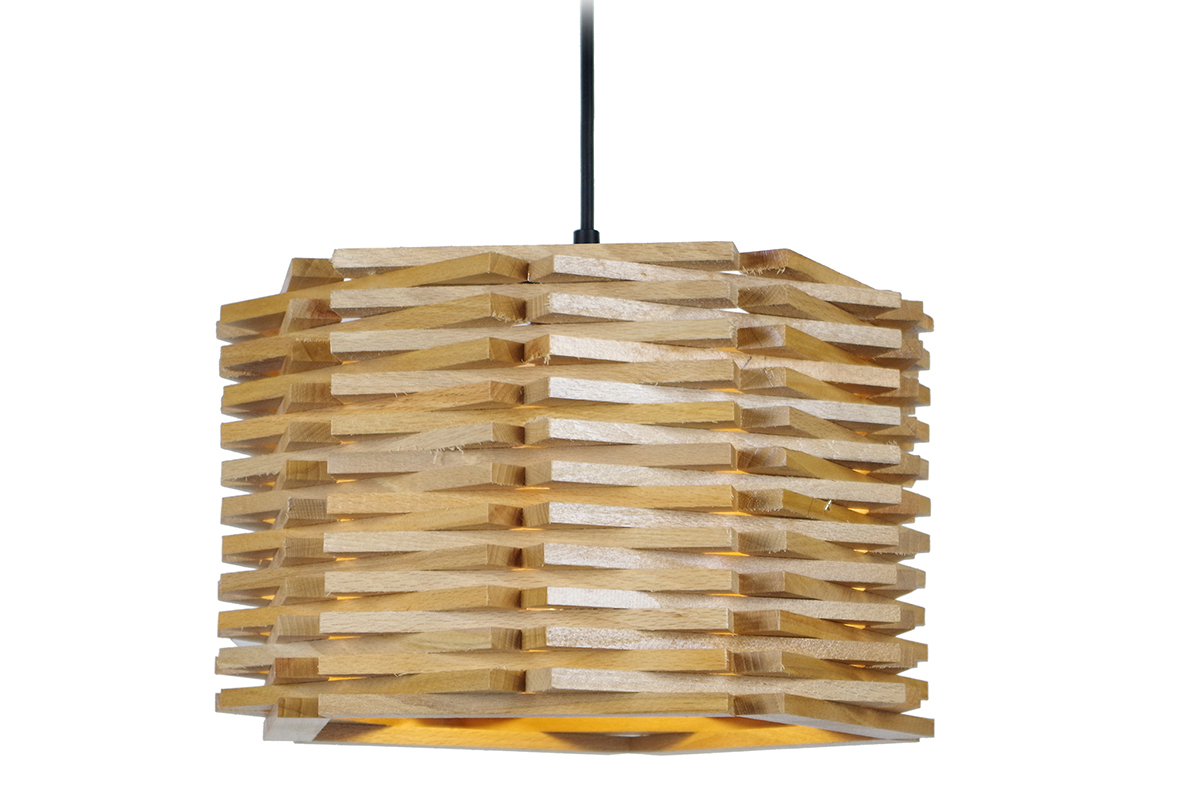 Design-Hngeleuchte aus Holz PENTA