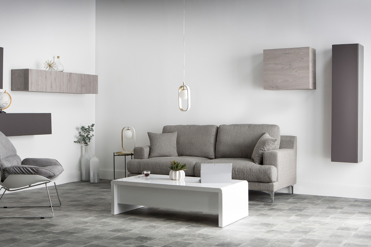 Design-H�ngeleuchte Glas und Metall goldfarben AVOLO