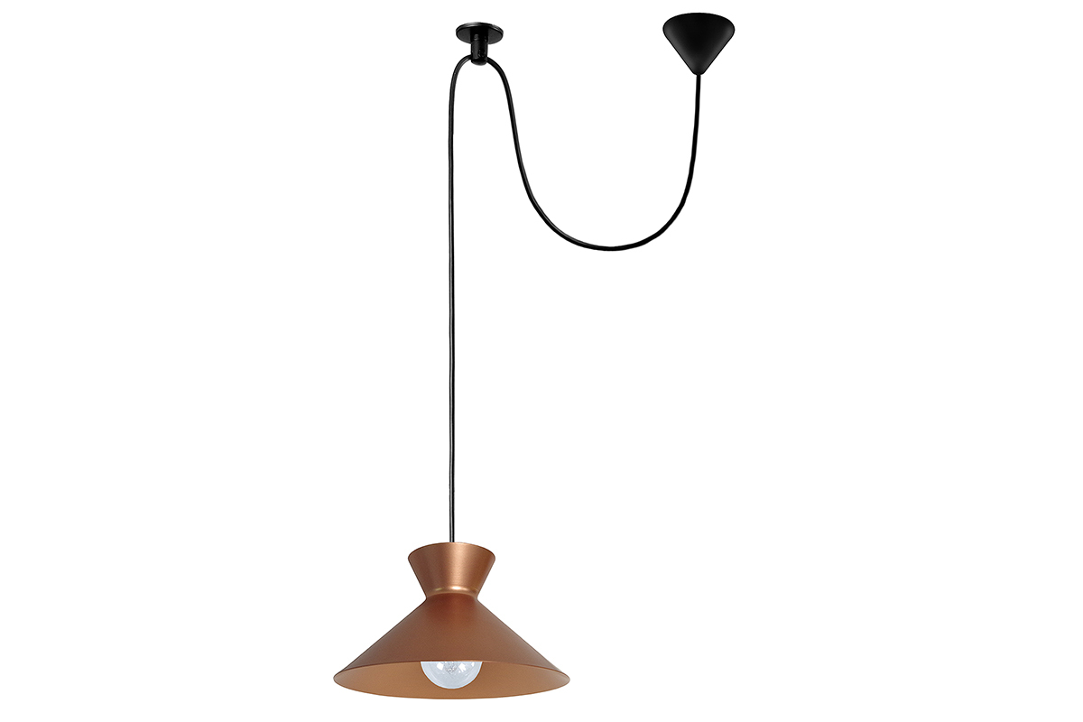 Design-H�ngeleuchte Metall kupferfarben LEEDS