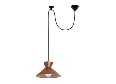 Design-H&auml;ngeleuchte Metall kupferfarben LEEDS