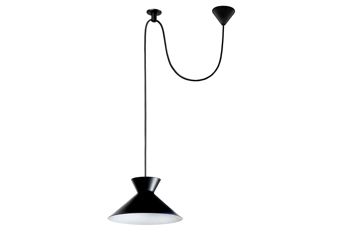 Design-Hngeleuchte Metall Schwarz LEEDS