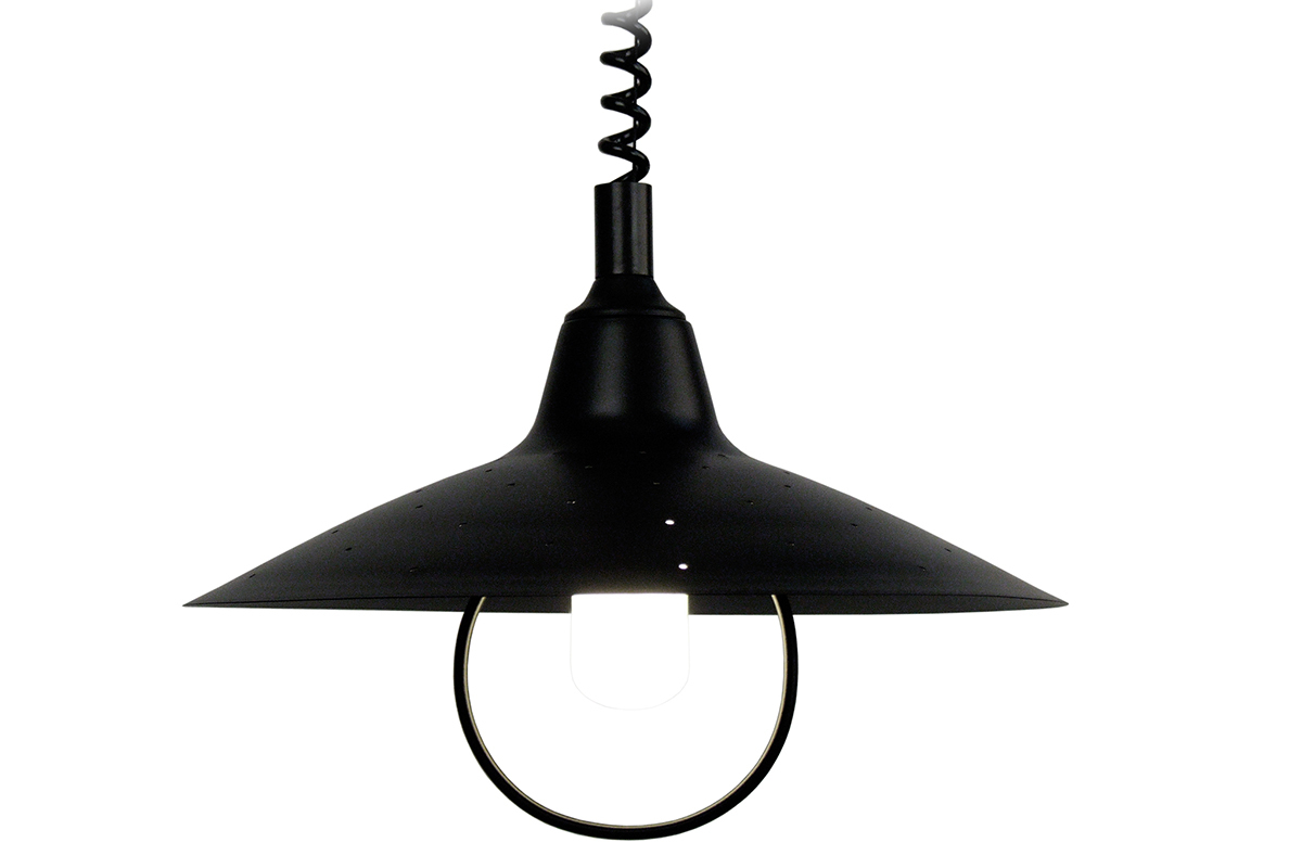Design-Hngeleuchte Metall Schwarz OLSON